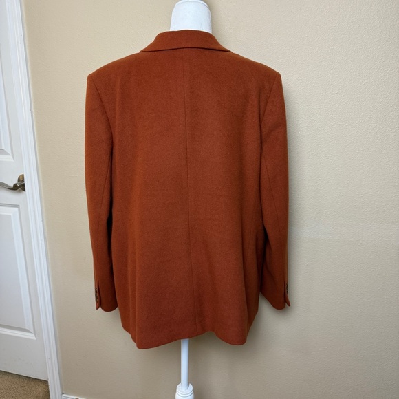 LL Bean Women’s Rust Wool & Cashmere Blazer Jacket Autumn Winter Classic - Picture 9 of 13